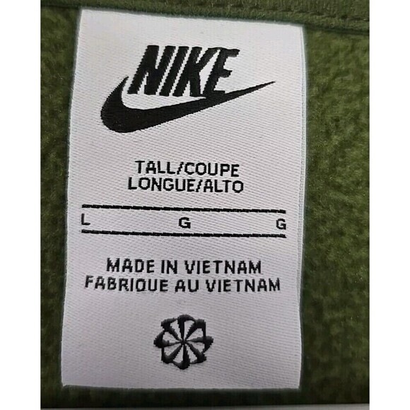 Nike Sportswear Essentials High Pile Fleece Vest Full-Zip Green Men's Size L - Picture 5 of 9